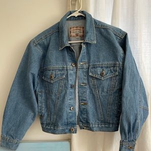 SOLD Vintage cropped trucker jean jacket